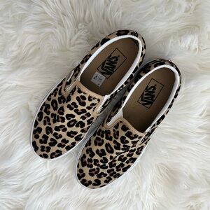 Women’s Vans Leopard Slip Ons Size 8.5